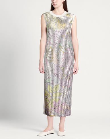 Woman Midi dress White Size 2 Viscose, Polyamide, Polyester, Cotton