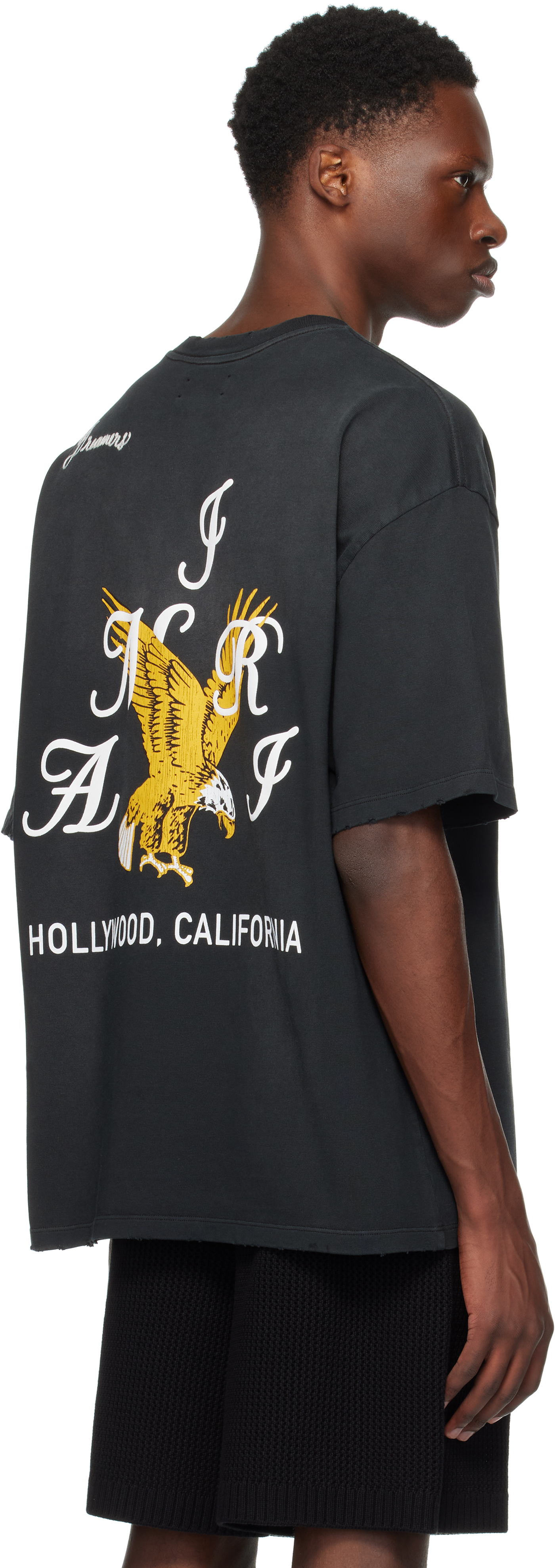 AMIRI Black 'AMIRI' Eagle Oversized T-shirt
