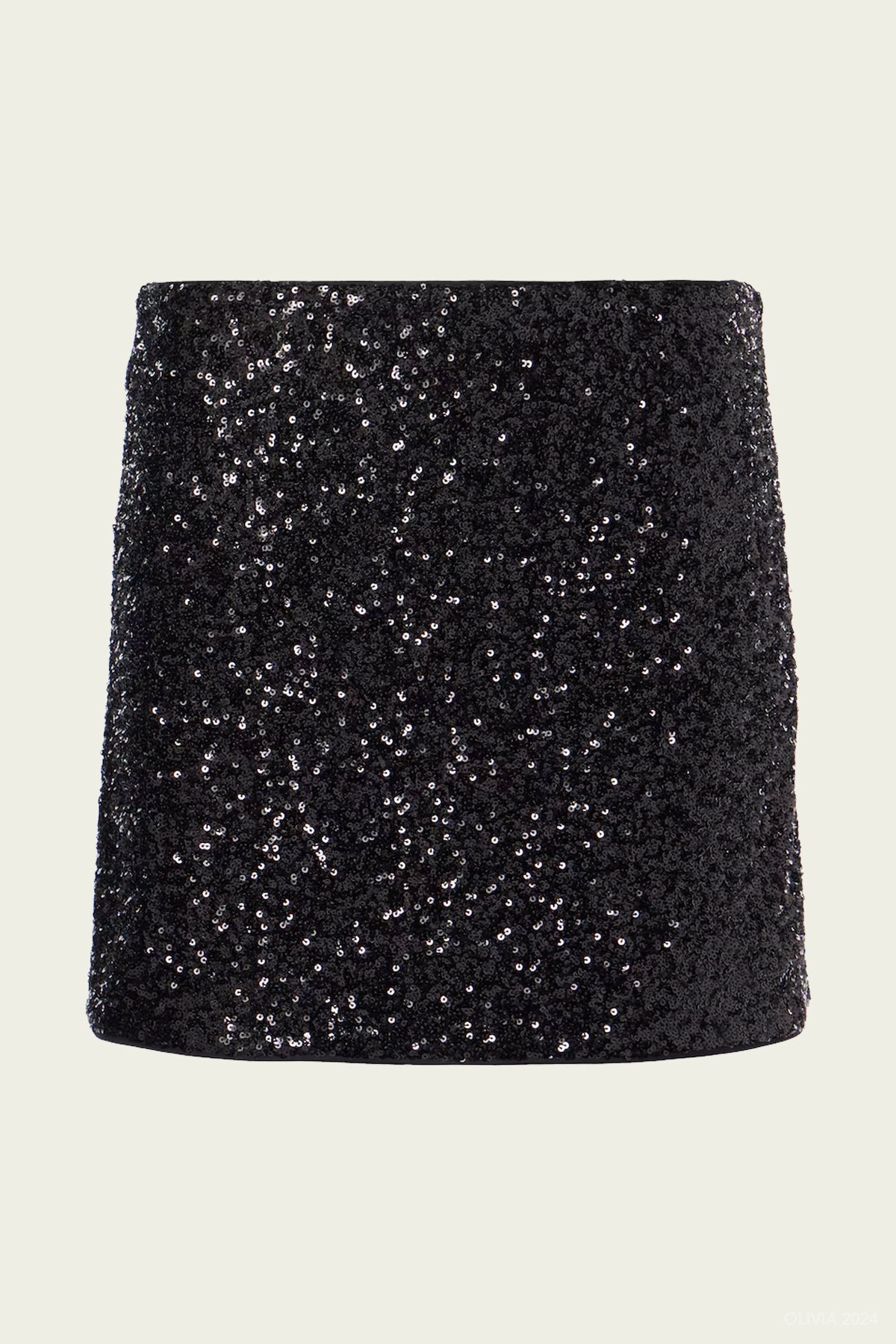Sequin Mini Skirt in Black