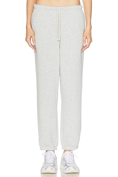American Vintage Jogging Ample Sweatpant in Gris Clair Chine - Light Grey. M also in L