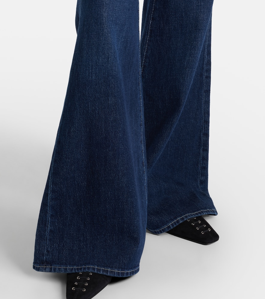 High-waisted flared jeans