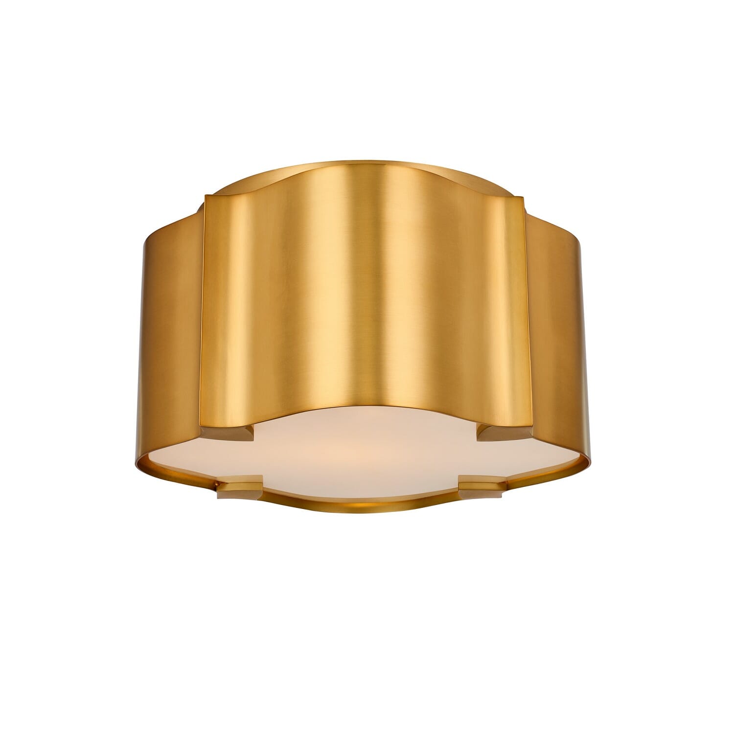 Winter Brass One Light Flush Mount from the Lotus Collection