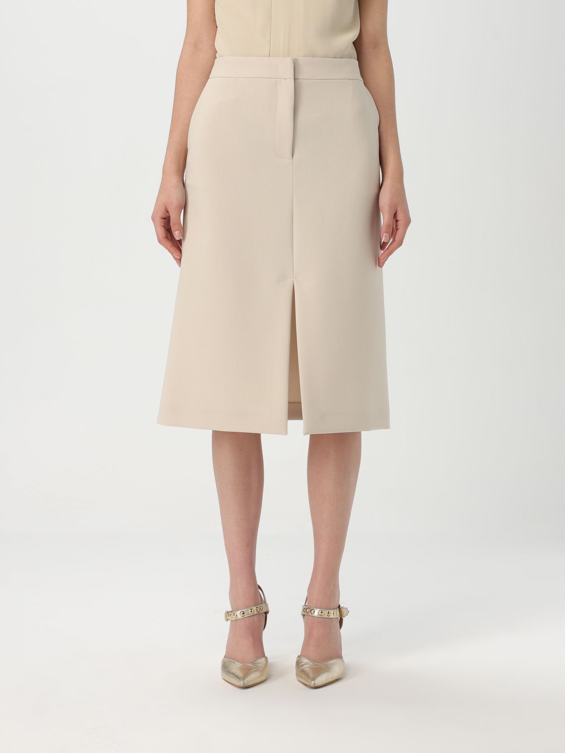 Flared midi skirt - Neutrals