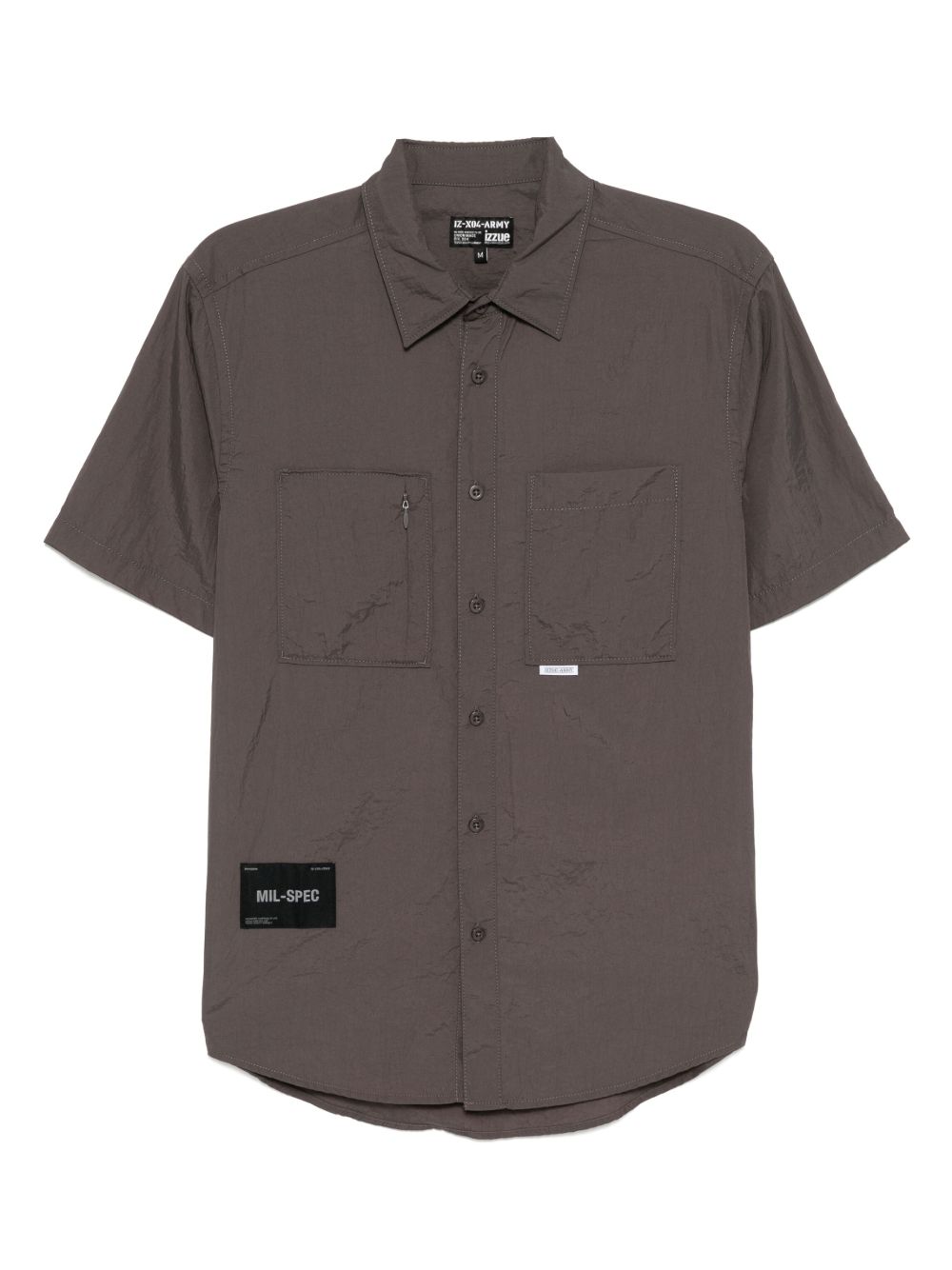 Logo-patch shirt - Black