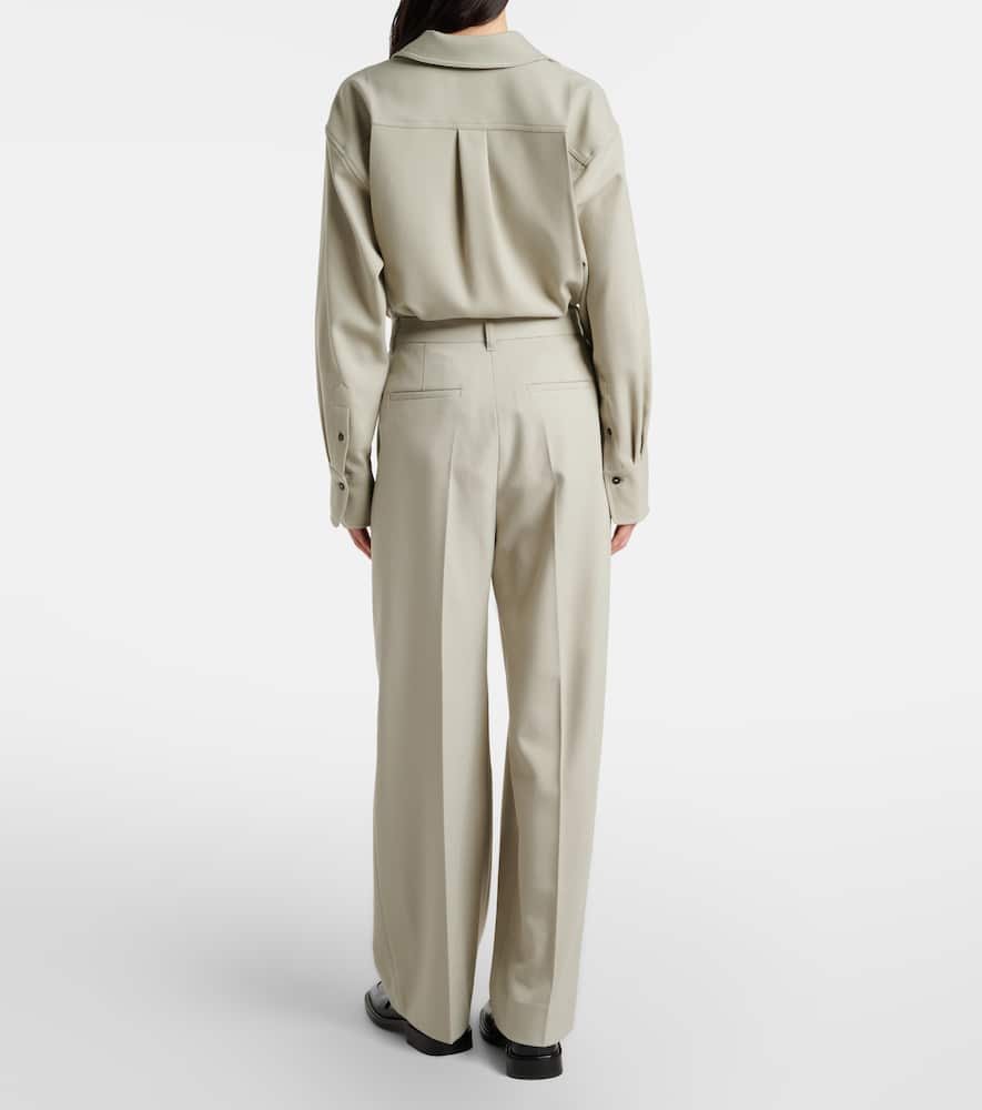High-rise wide-leg pants