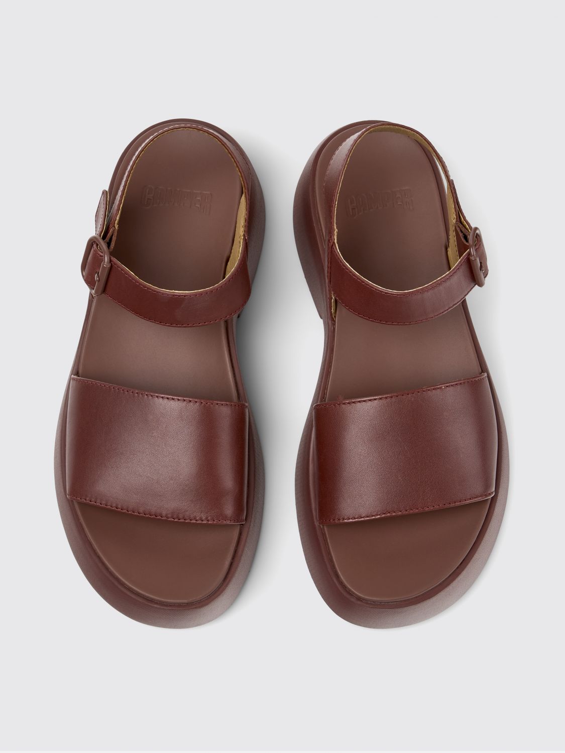 Flat Sandal Woman color Burgundy