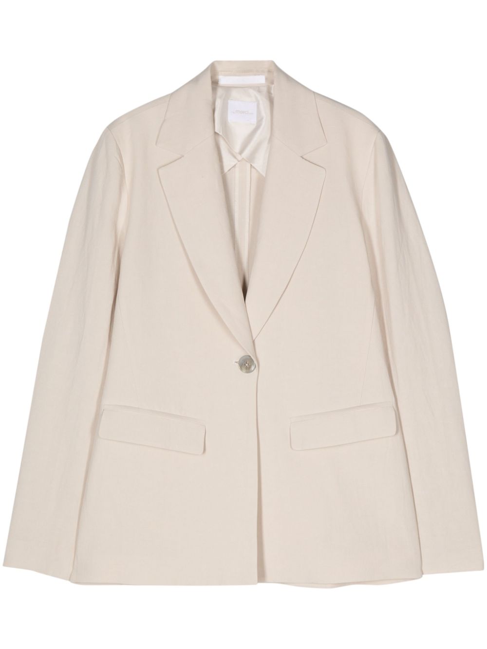 Single-breasted blazer - Neutrals