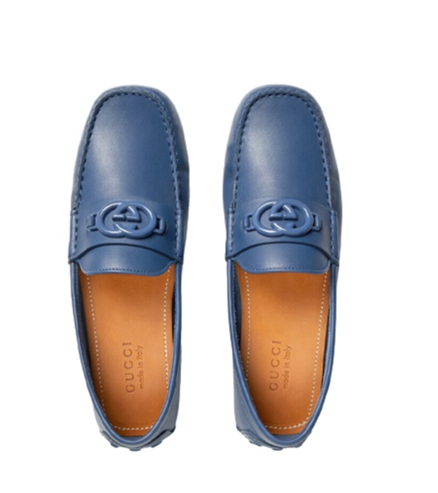 Interlocking G Driver 'Washed Indigo'