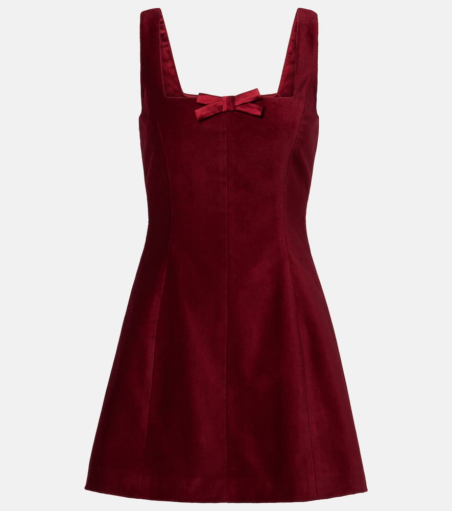 Brooke cotton velvet minidress