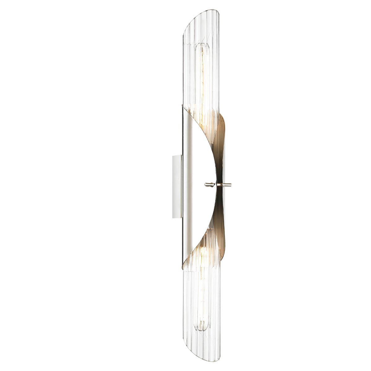 Polished Nickel Two Light Wall Sconce from the Lefferts Collection