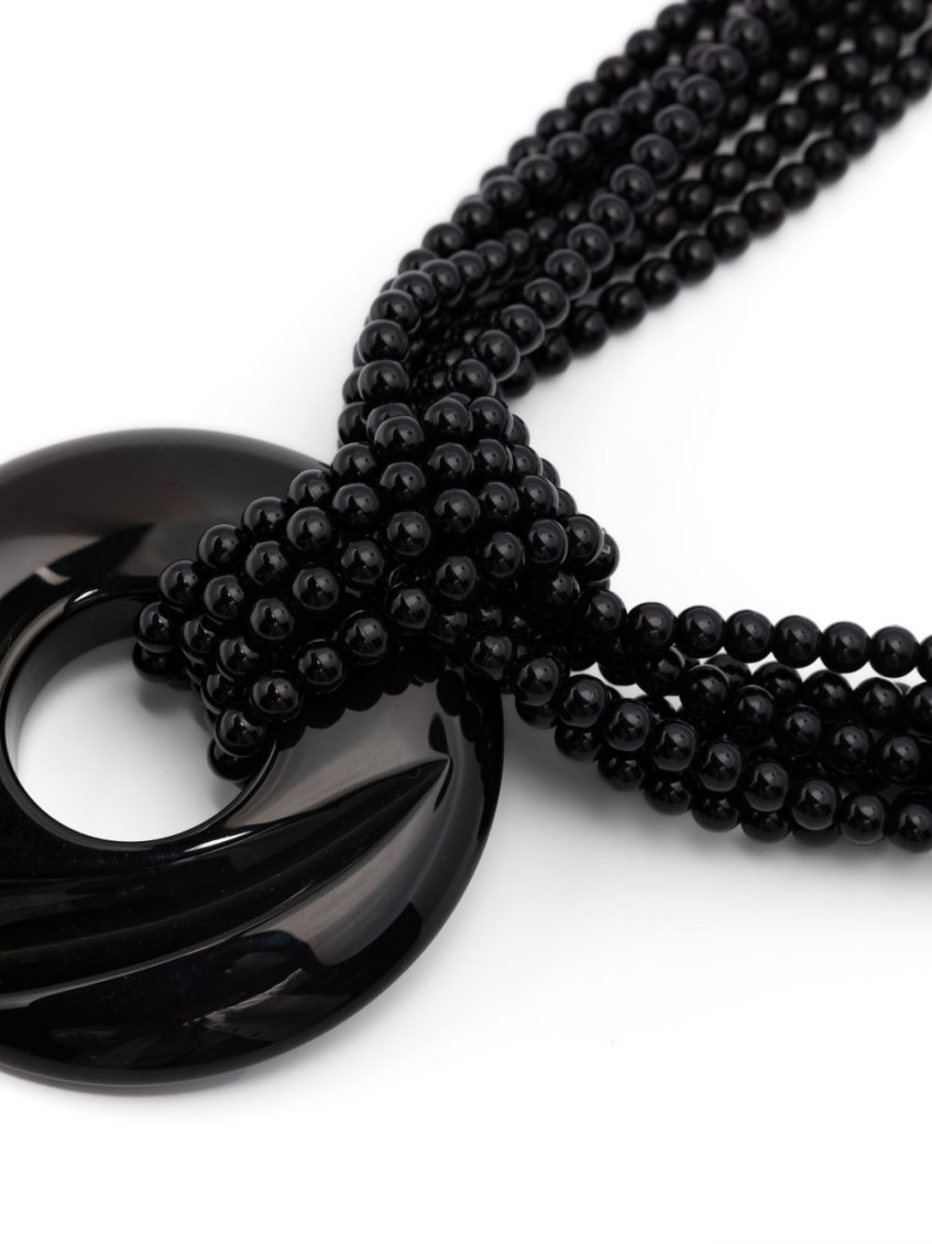 Black Beaded Necklace