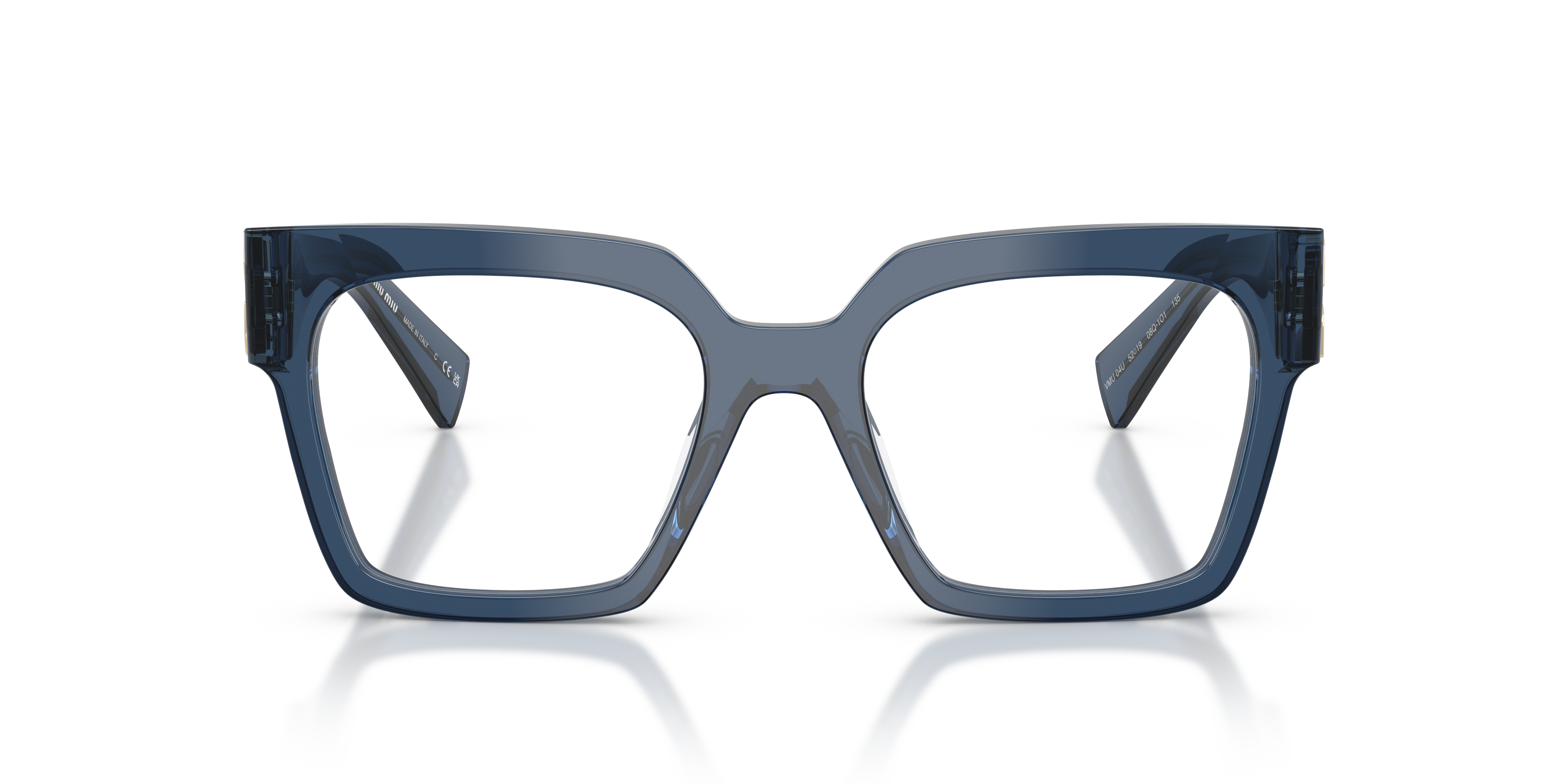 Miu Miu Woman Miu Miu MU 08Q1O1 Optical frames Acetate Blue Squared Norma