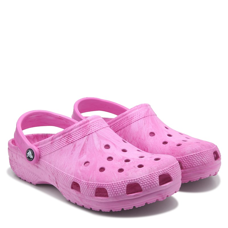 Watercolor Marbled Clog Shoes (Watercolor Pink)