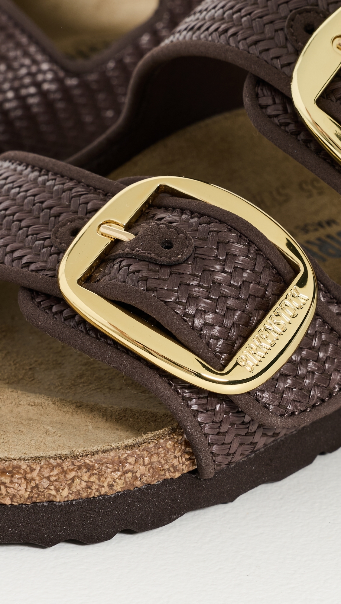 Arizona Big Buckle Raffia Sandals Carafe