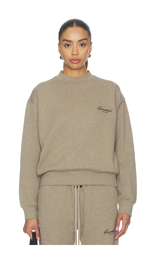 Fear of God ESSENTIALS Classic Crewneck Sweatshirt in Homestead Heather. L also in XS, S