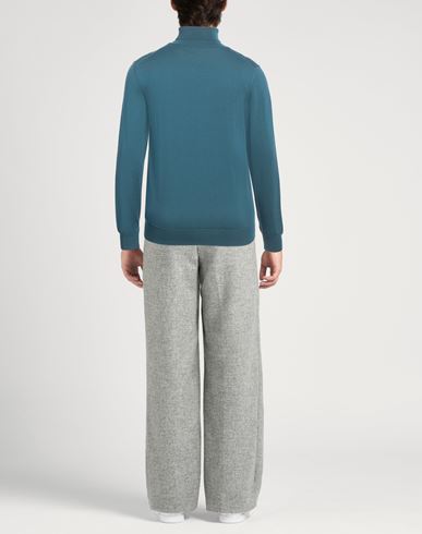 Man Turtleneck Deep teal Size L Wool