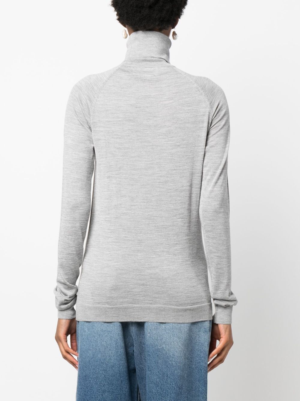 - Wool And Cashmere Blend High Neck Sweater