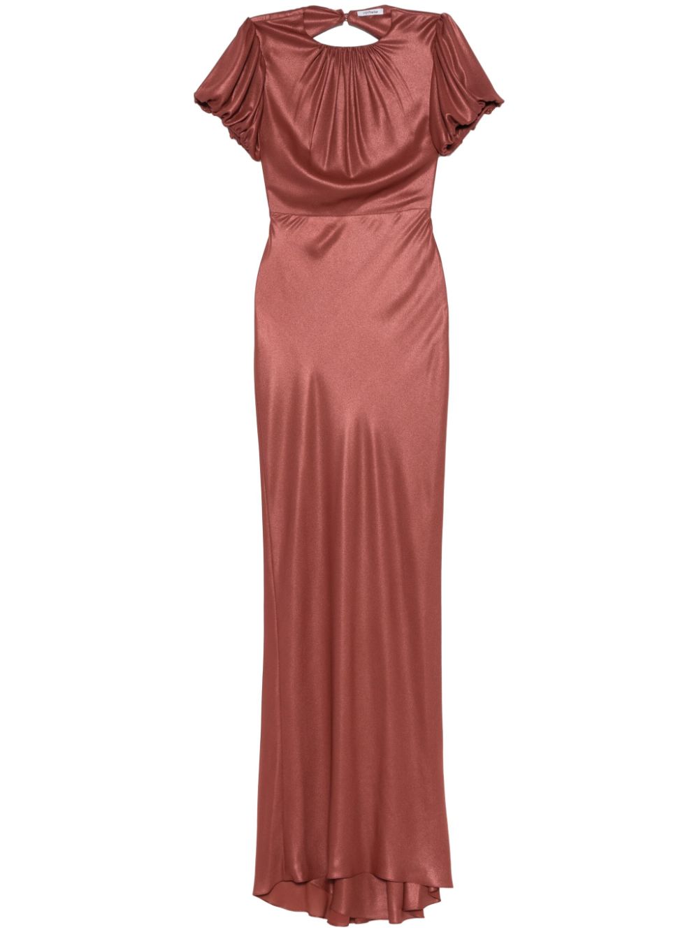 Open-back maxi dress - Brown