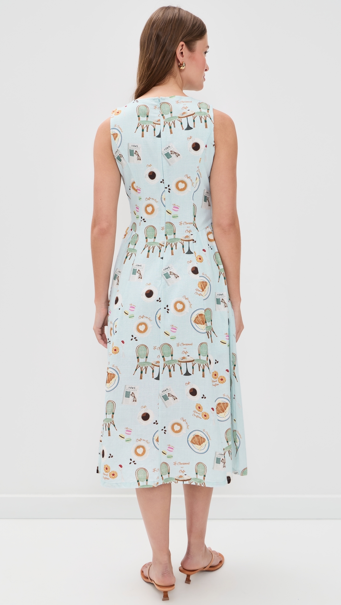 Graphic Midi Dress Bluebell