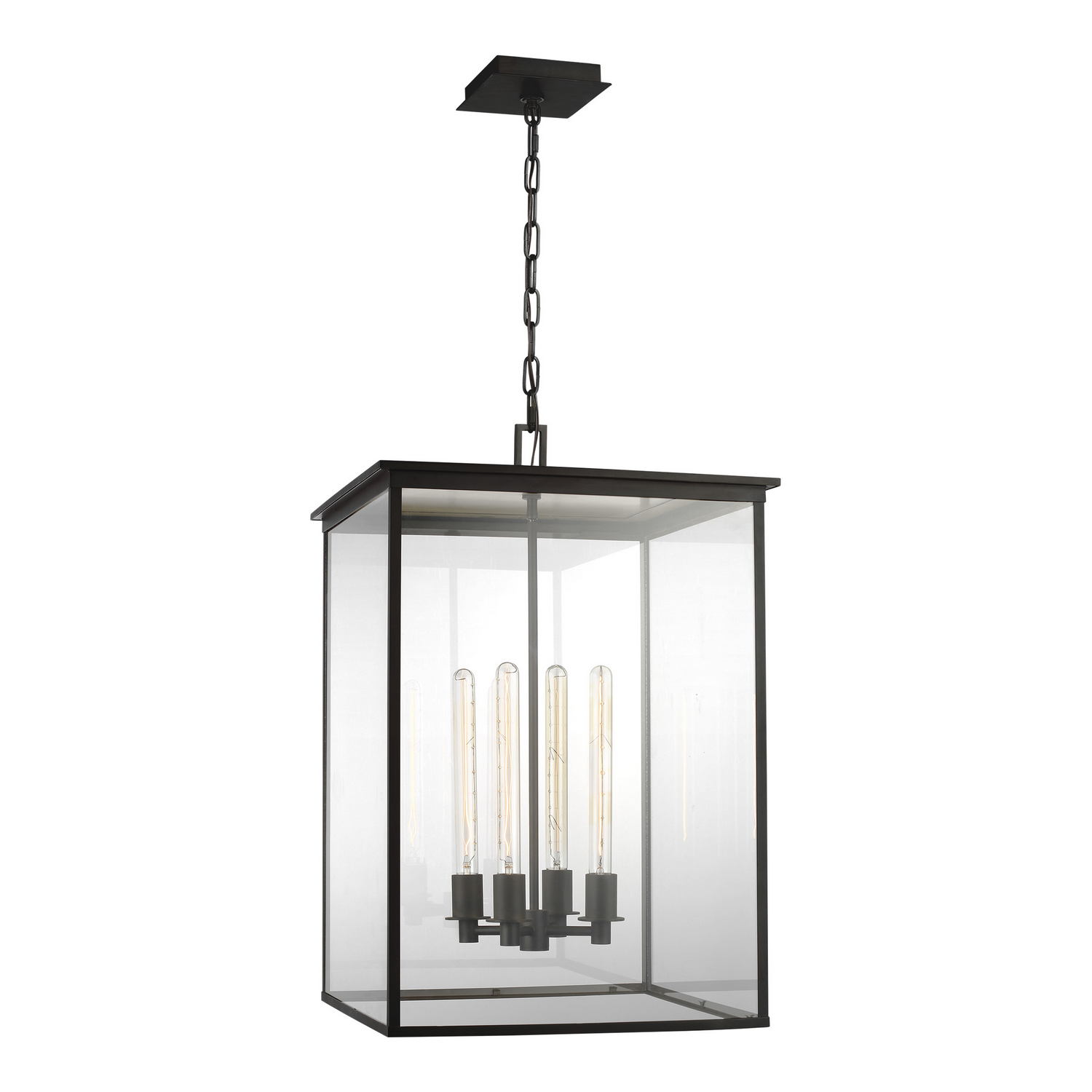 Visual Comfort Studio Freeport 4-Light Outdoor Hanging Light in Heritage Copper by Chapman & Myer