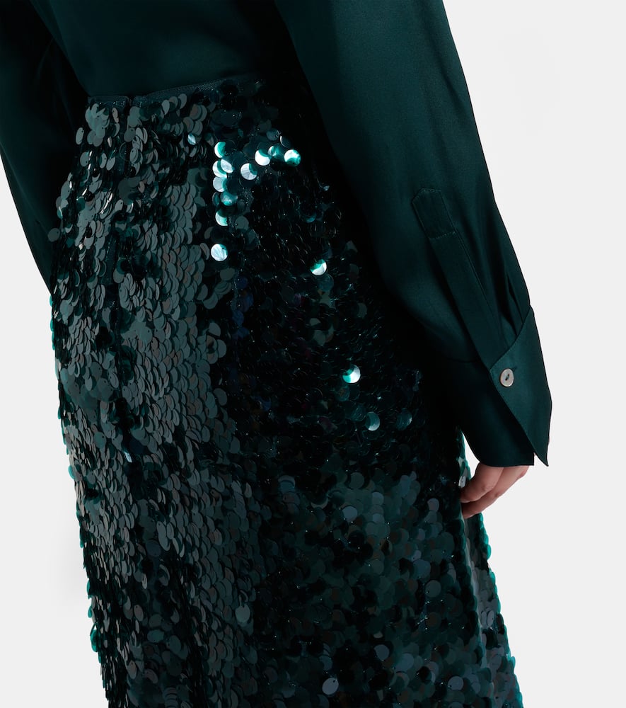 Lucite sequined midi skirt