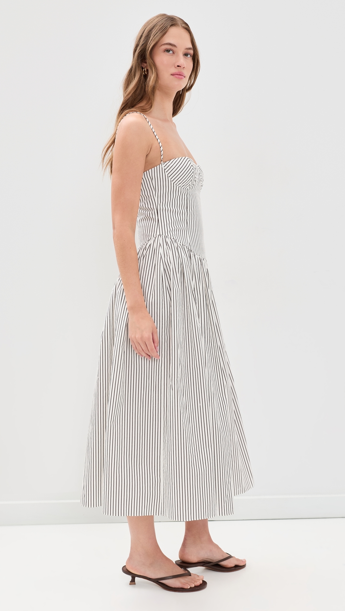 O. p.t Ava Dress Cream Brown Stripe