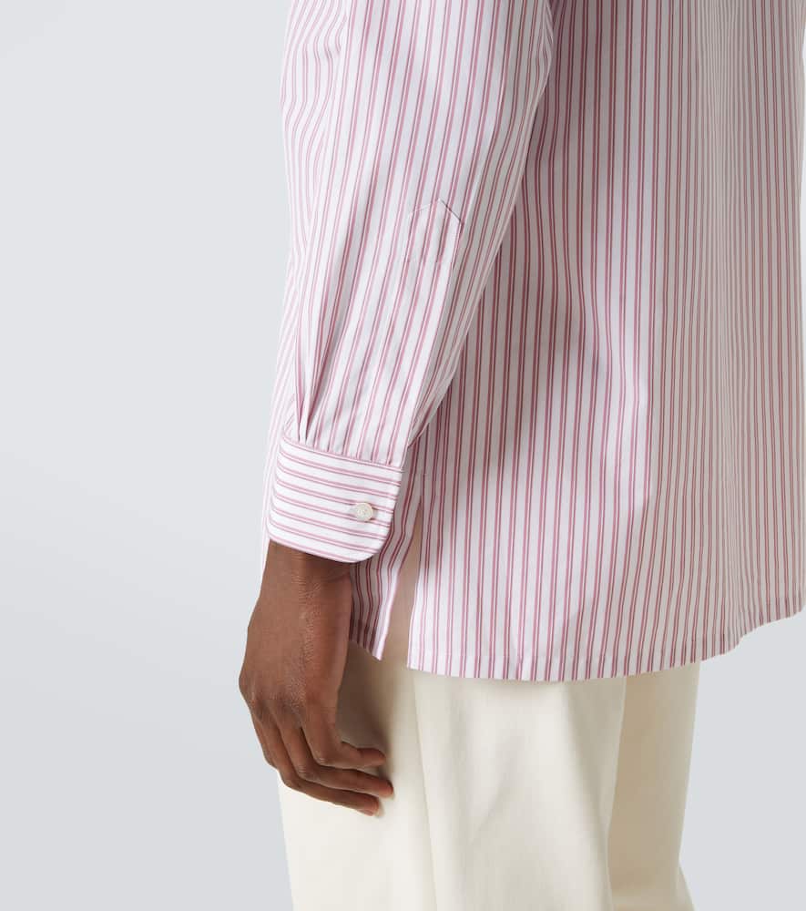 Striped cotton poplin shirt