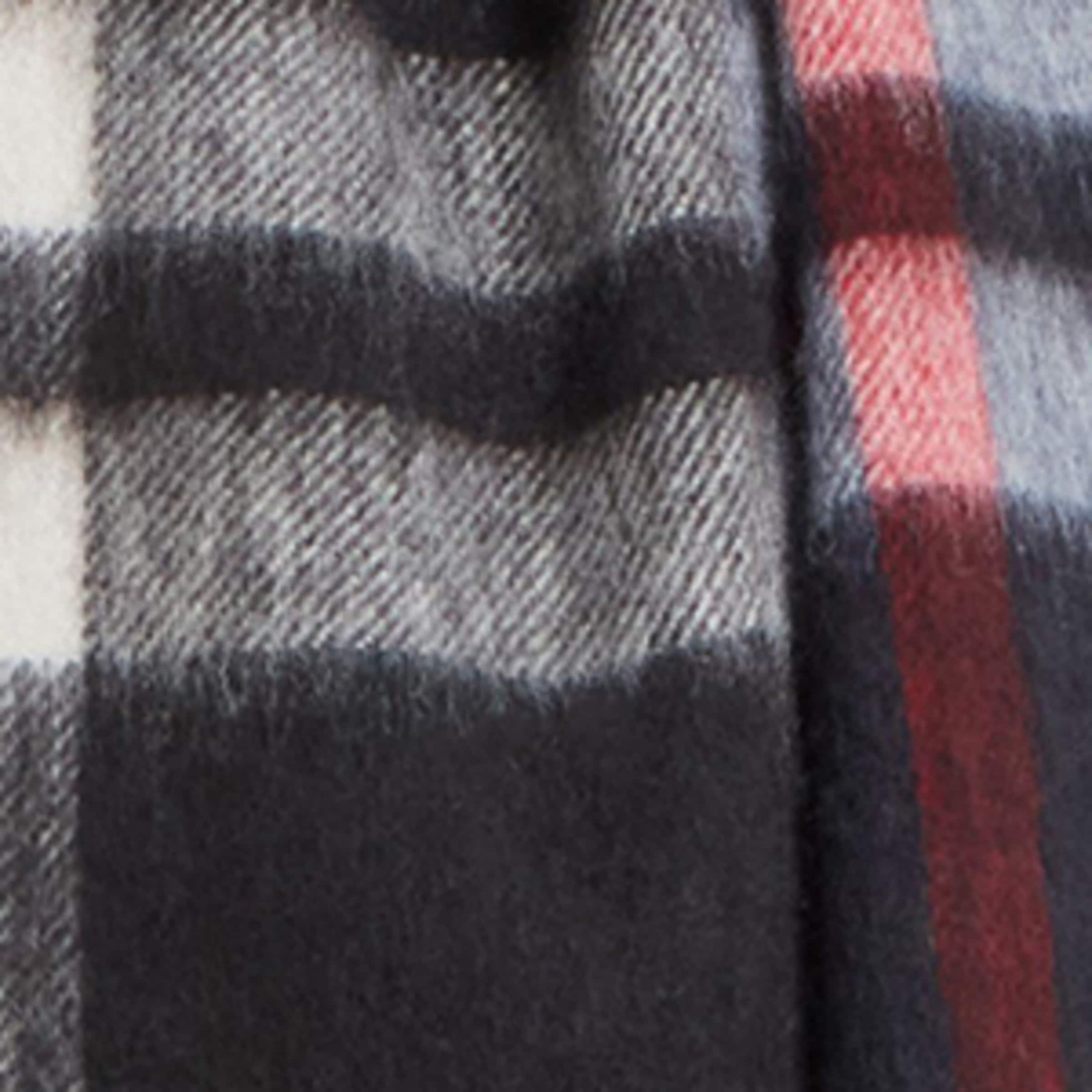 Small Merino Wool Check Scarf