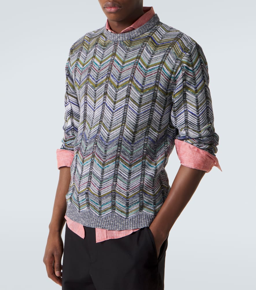 Zigzag cotton sweater