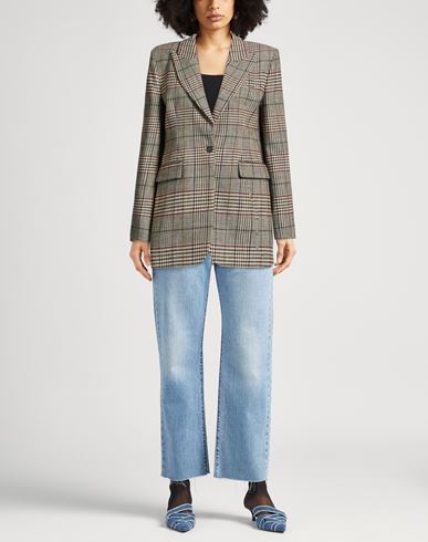 P. a.r. o.s. h. Woman Blazer Sage green Size L Cotton, Wool, Polyamide