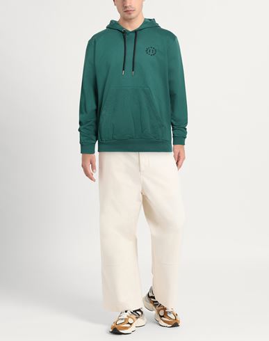 Man Sweatshirt Emerald green Size XL Cotton, Polyester