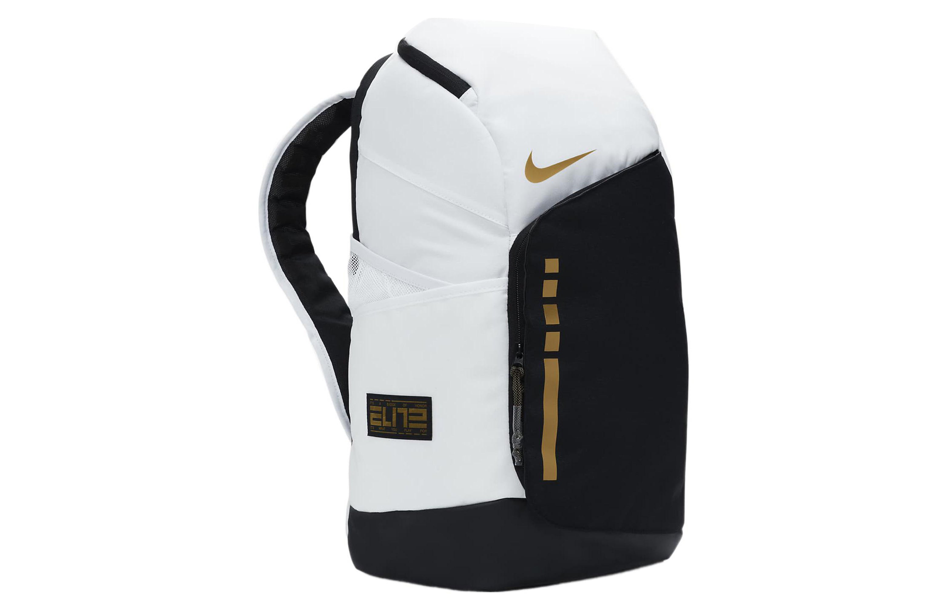 Hoops Elite Backpack 32L 'White Black Gold'