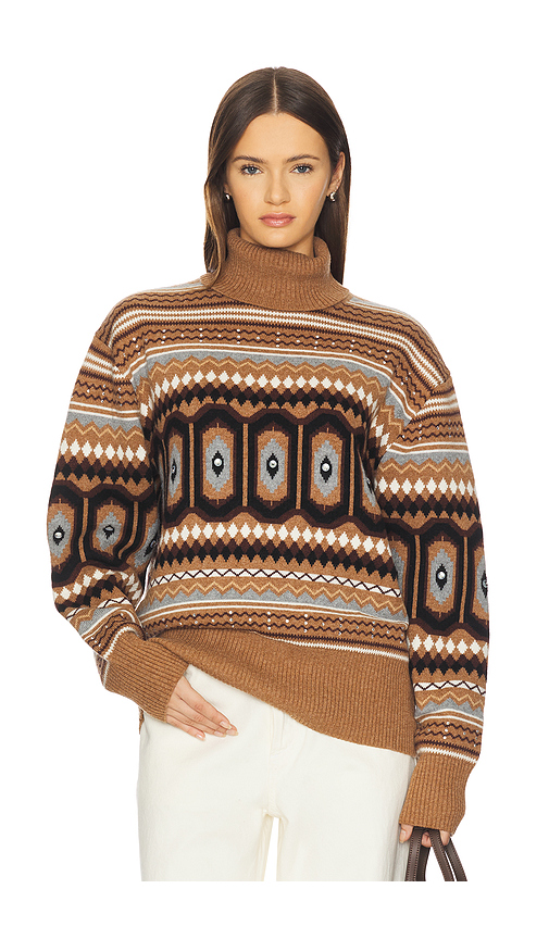 ALIGNE Christine Fairisle Pullover in Tan. XS also in L