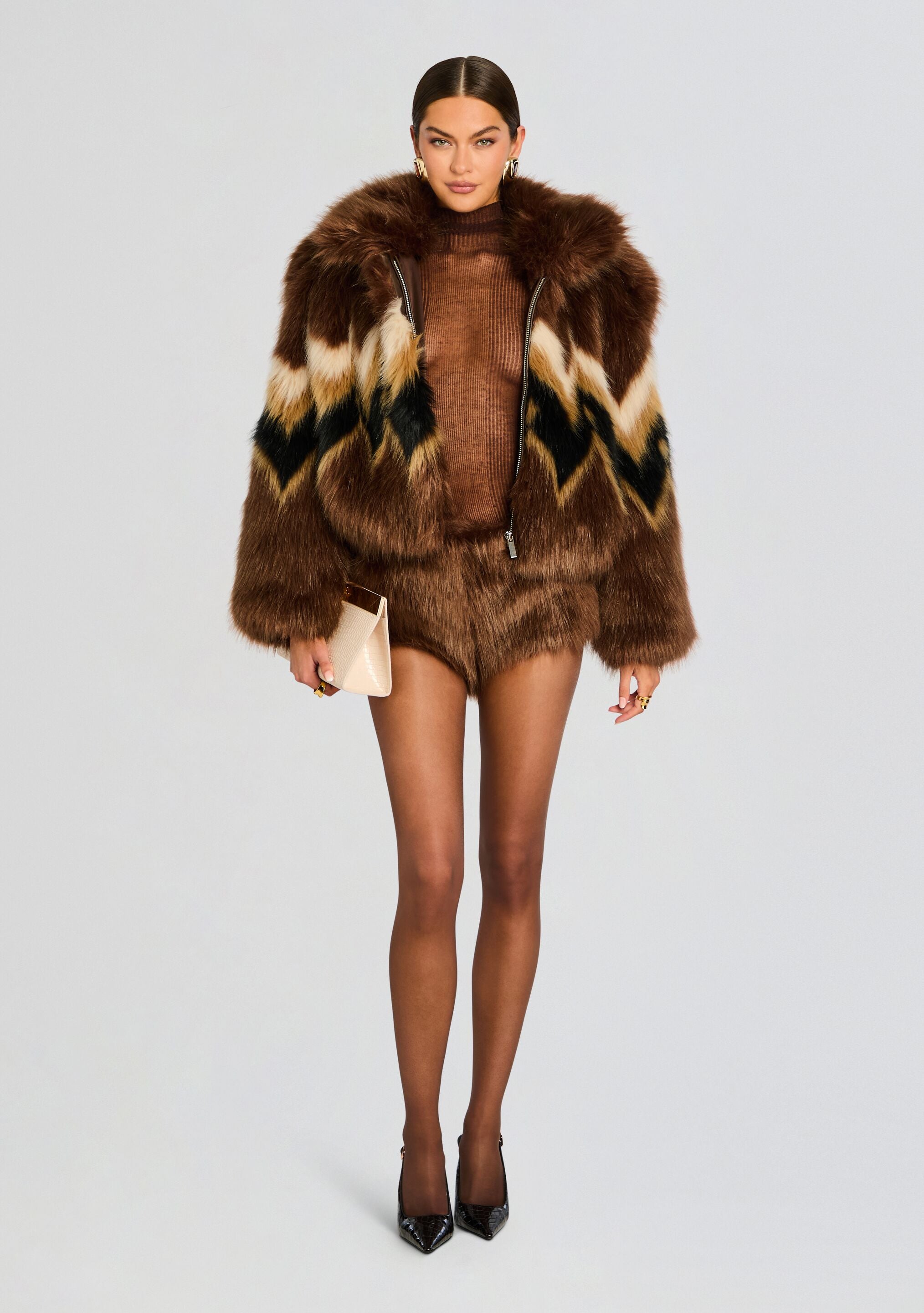 Arista Faux Fur Shorts