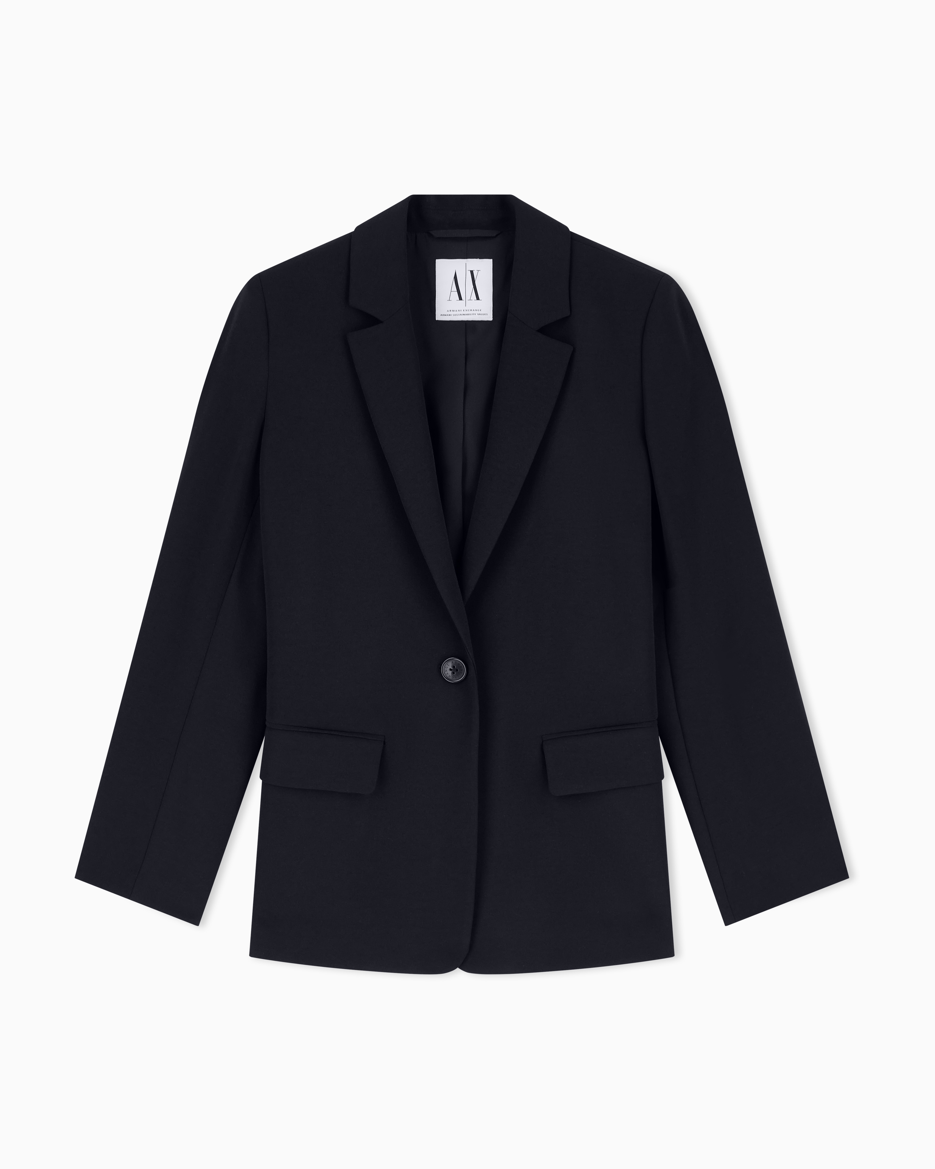 Single-breasted oversized jacket with one button