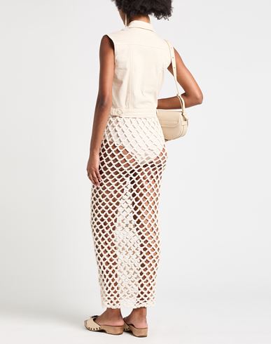 Woman Maxi skirt Ivory Size M Tanguis cotton
