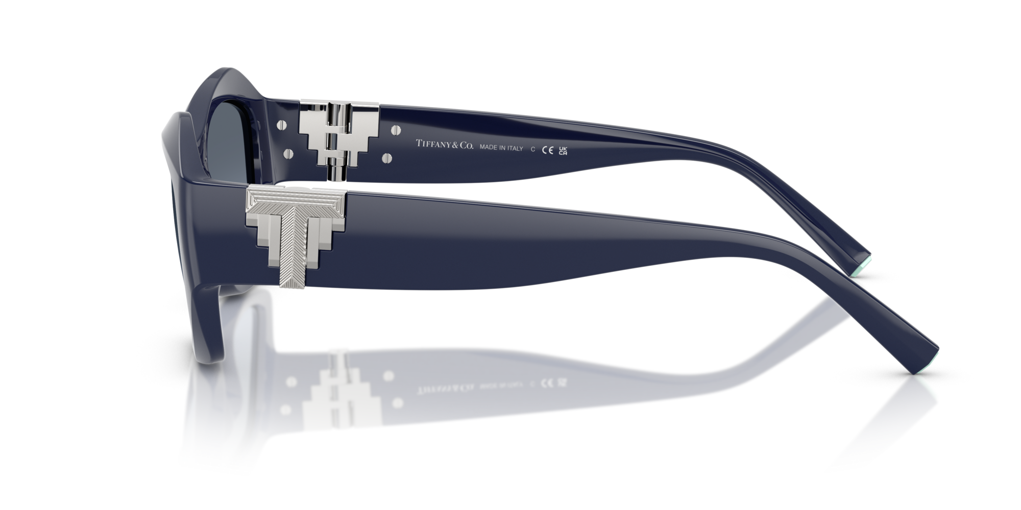 Tiffany Vrouw Tiffany TF4233U 83968F Zonnebrillen Geïnjecteerd Blauw Kussen Normaal Genuanceerd