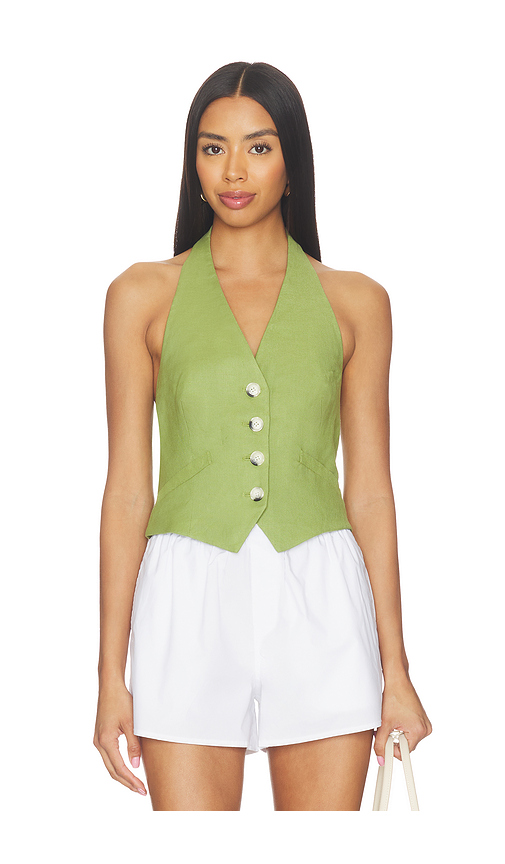 Veronica Beard Arabella Vest Top in Cactus. 8 also , 0, 2