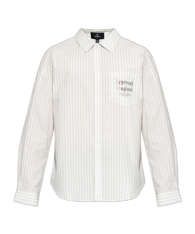 Collared long-sleeved shirt