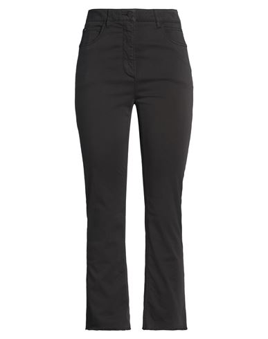 Woman Pants Charcoal Size 10 Cotton, Elastane