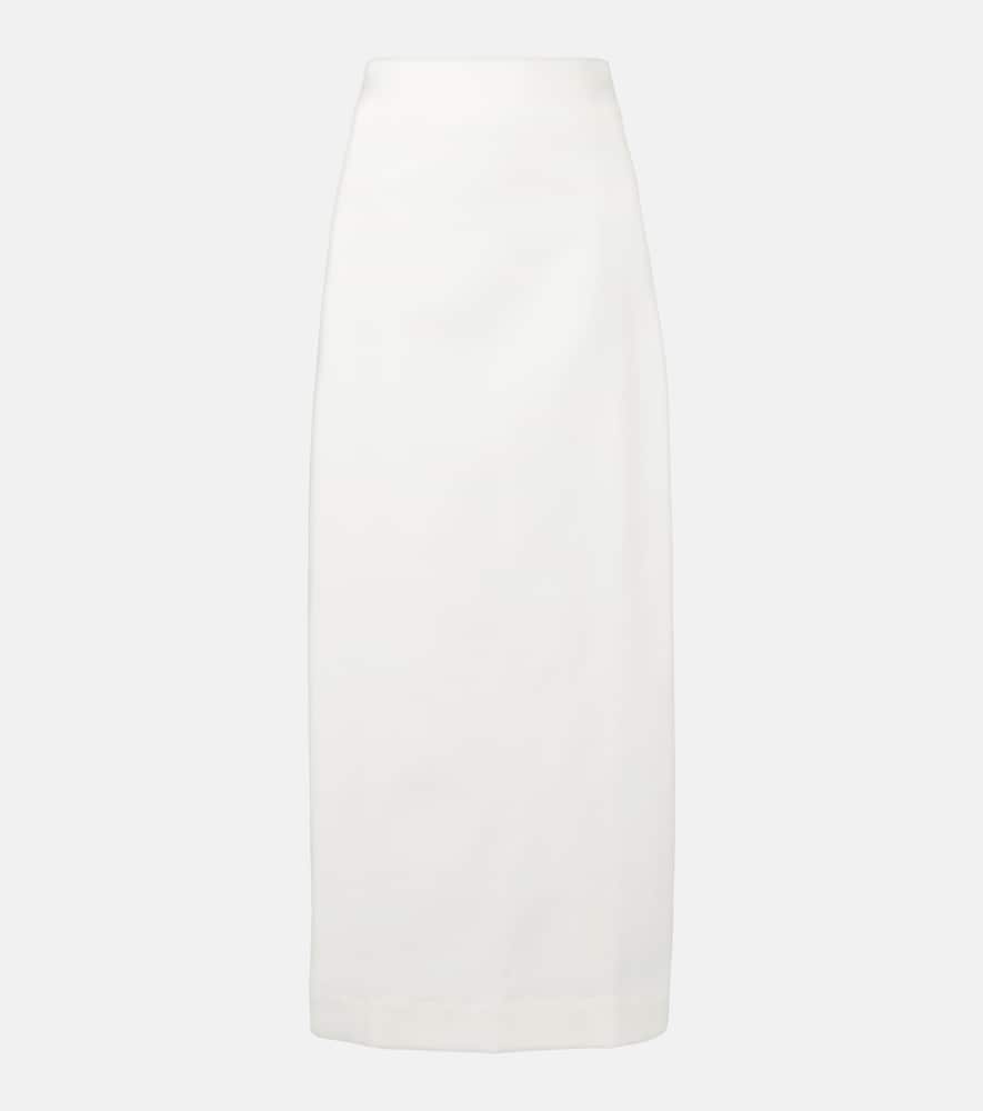 Cotton-blend maxi skirt