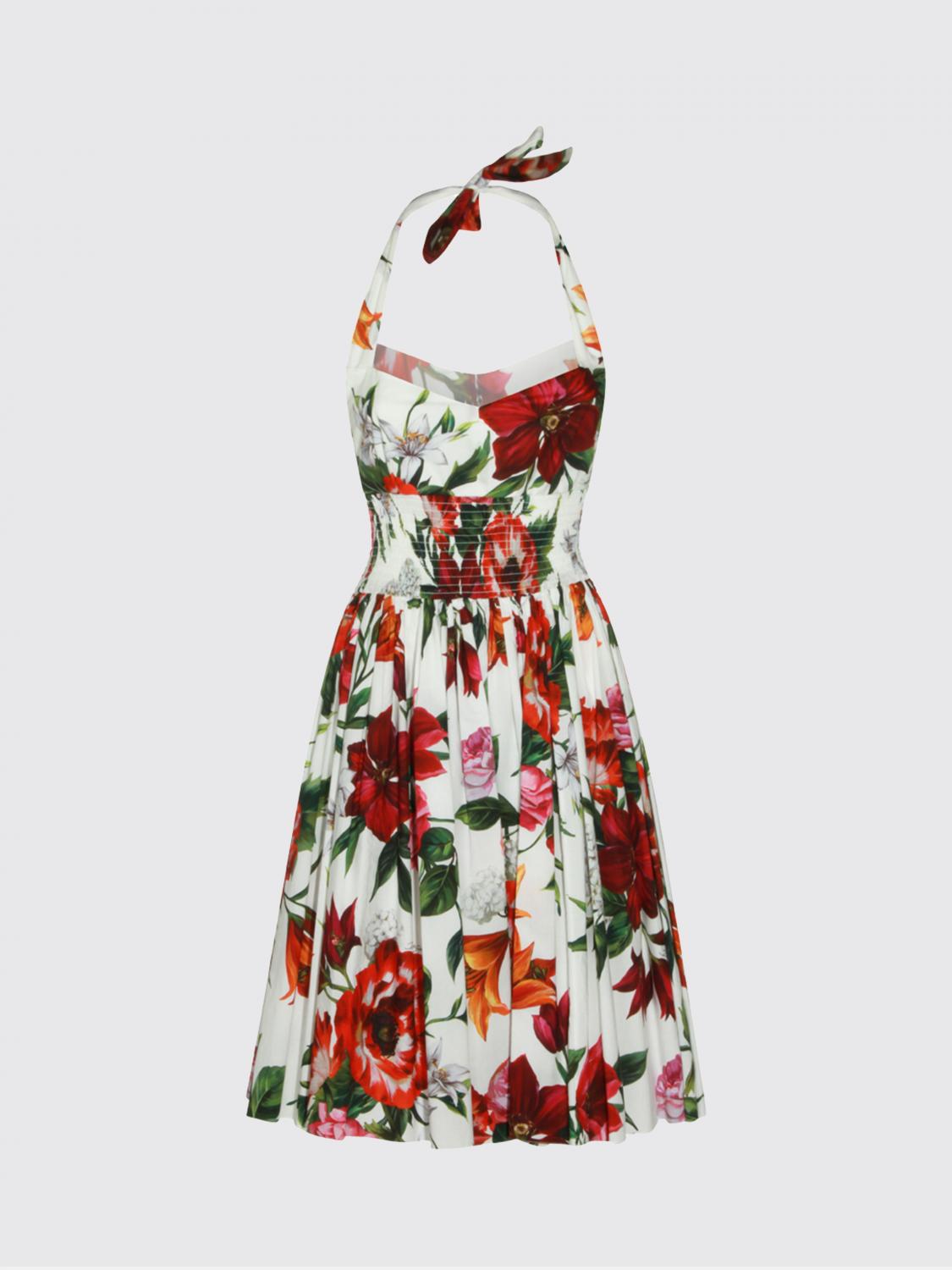 Floral-print dress - White