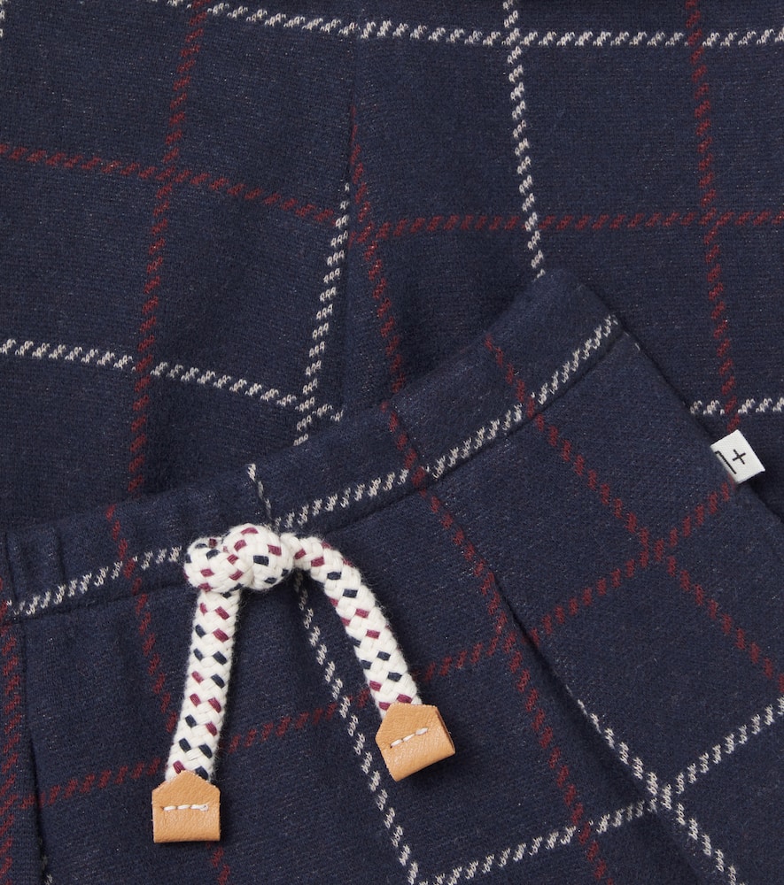 Baby Robin checked cotton-blend pants