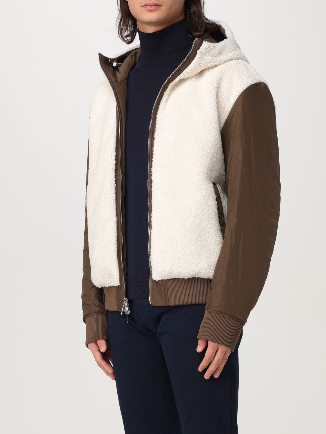 Hooded puffer jacket - Brown