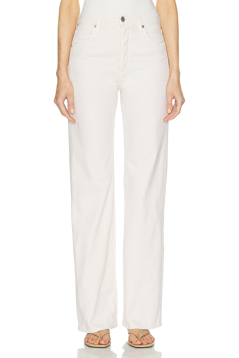 Citizens of Humanity Annina Wide Leg Jeans in Ivory. - 32 also