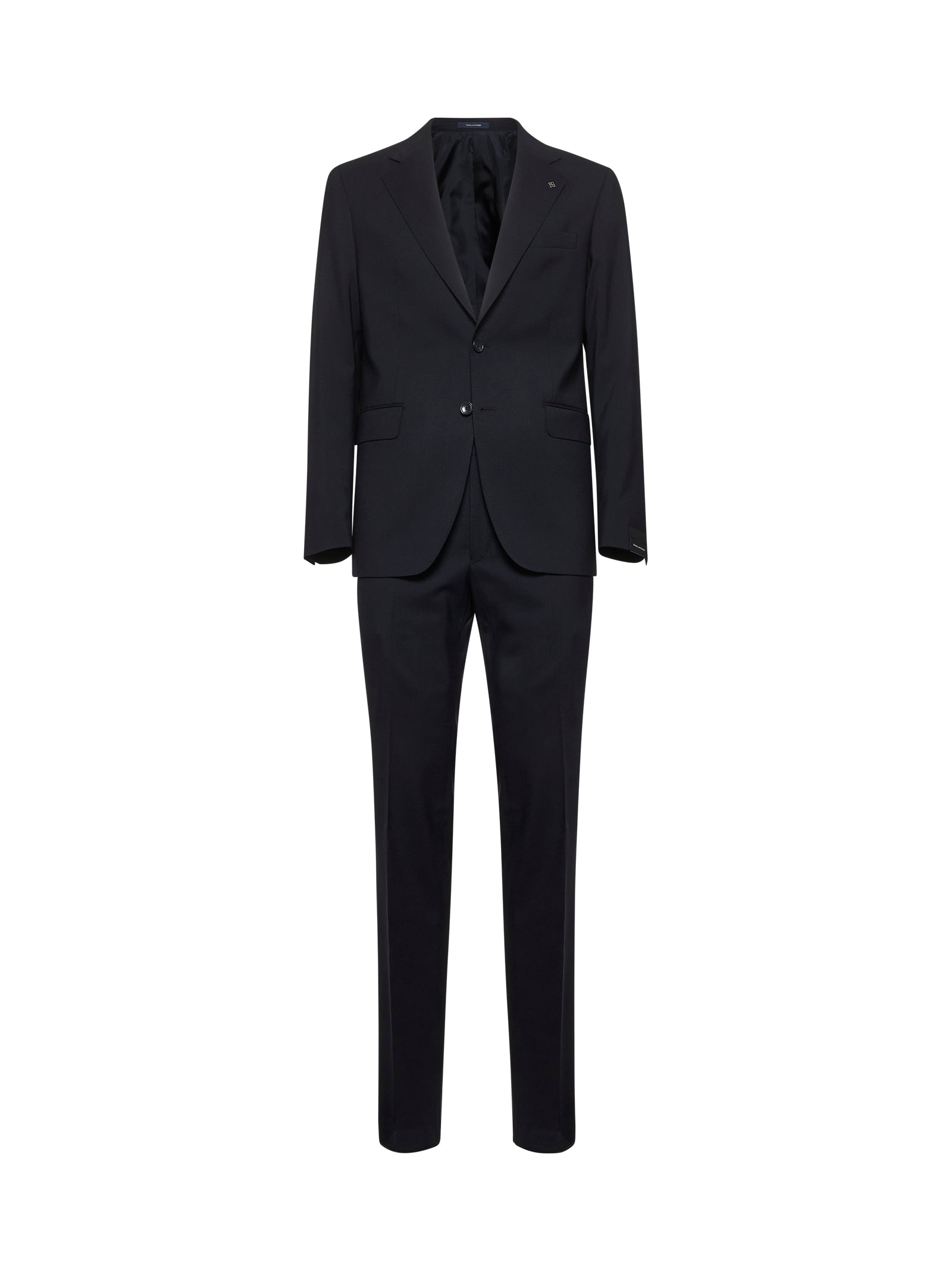 Virgin Wool Pant Suit — Navy