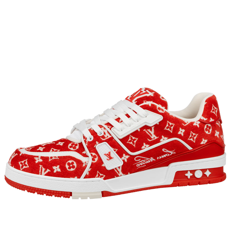 LV Trainer Sneakers 'Red Monogram'