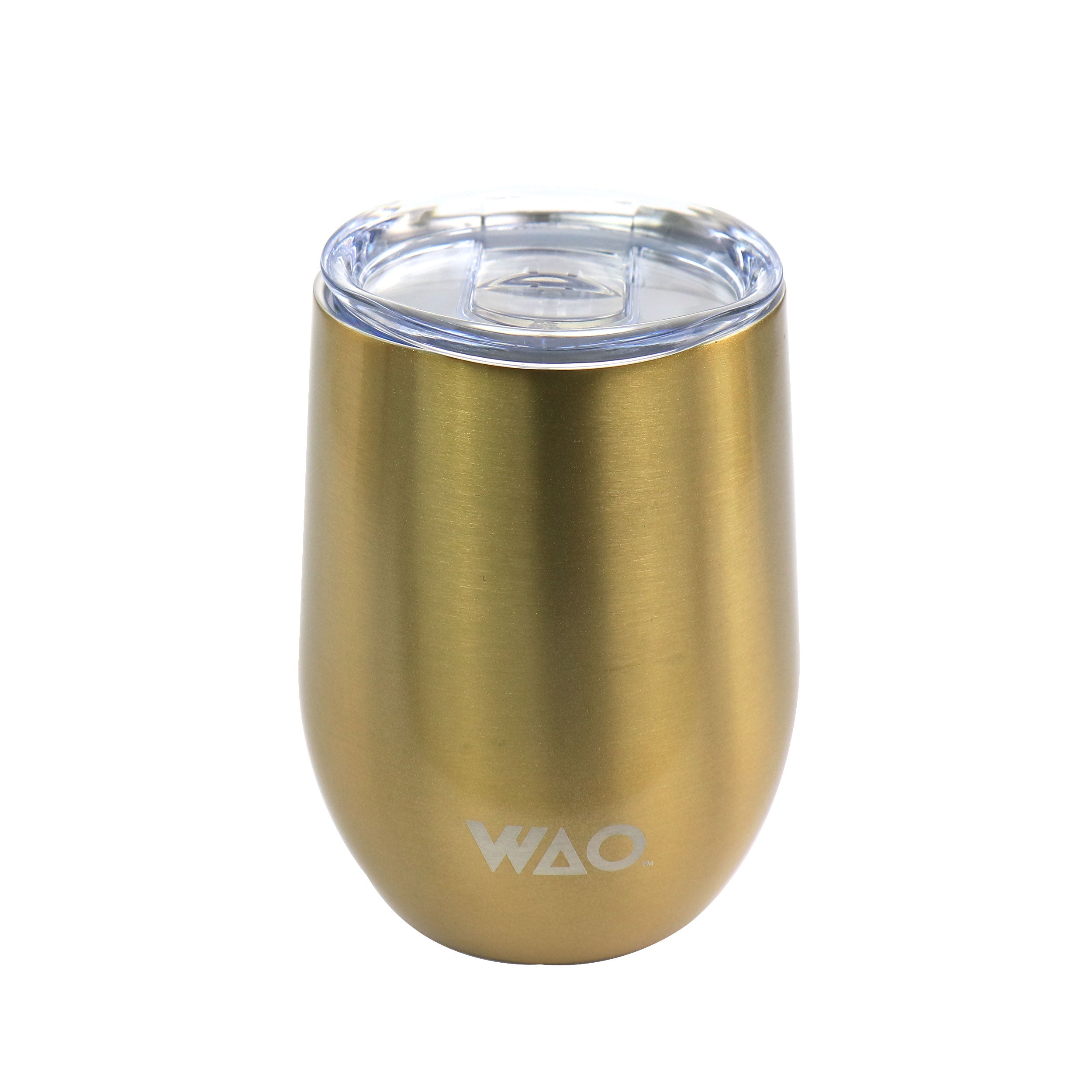 12 Ounce Thermal Wine Tumbler with Lid in Gold