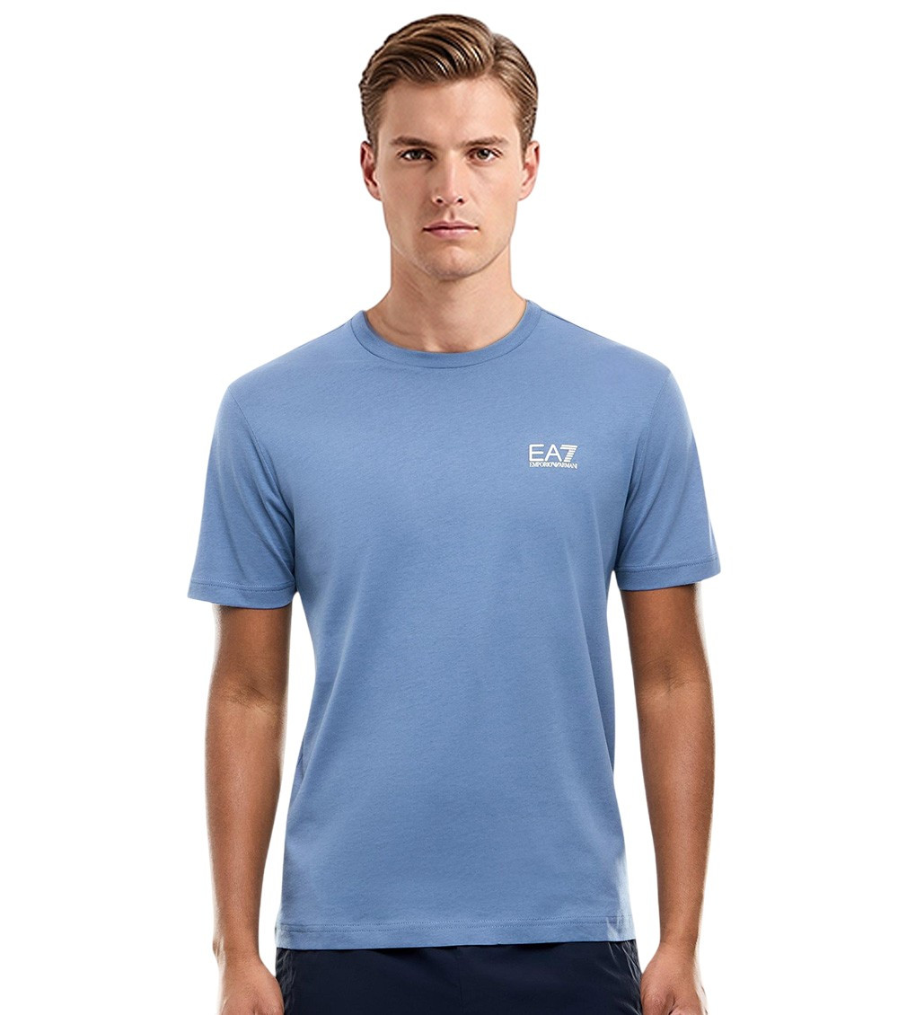 Sky Blue Logo Crew Neck T-Shirt