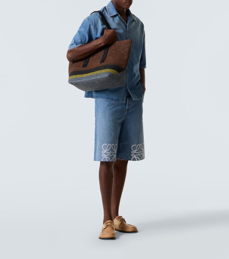 Anagram denim shorts